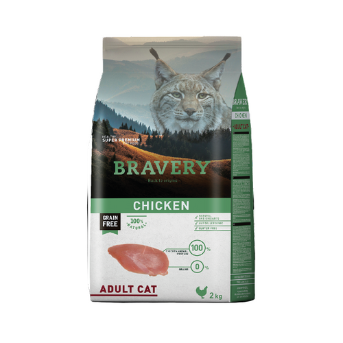 Bravery Adult Cat Chicken 2Kg - Alimento Seco para gatos | Blue Pets Boutique Chile